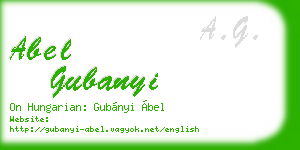 abel gubanyi business card
